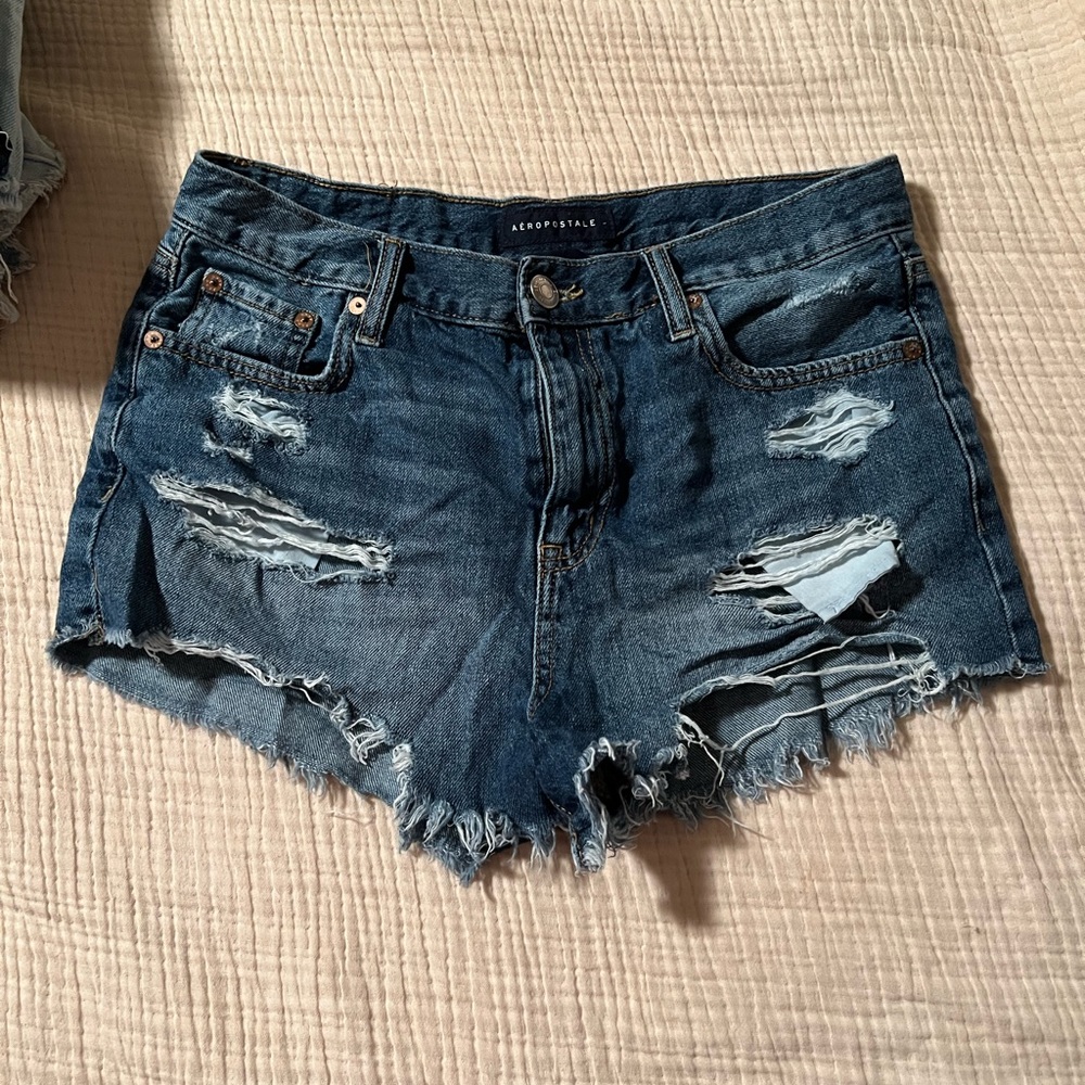 Aeropostale Distressed Denim Shorts